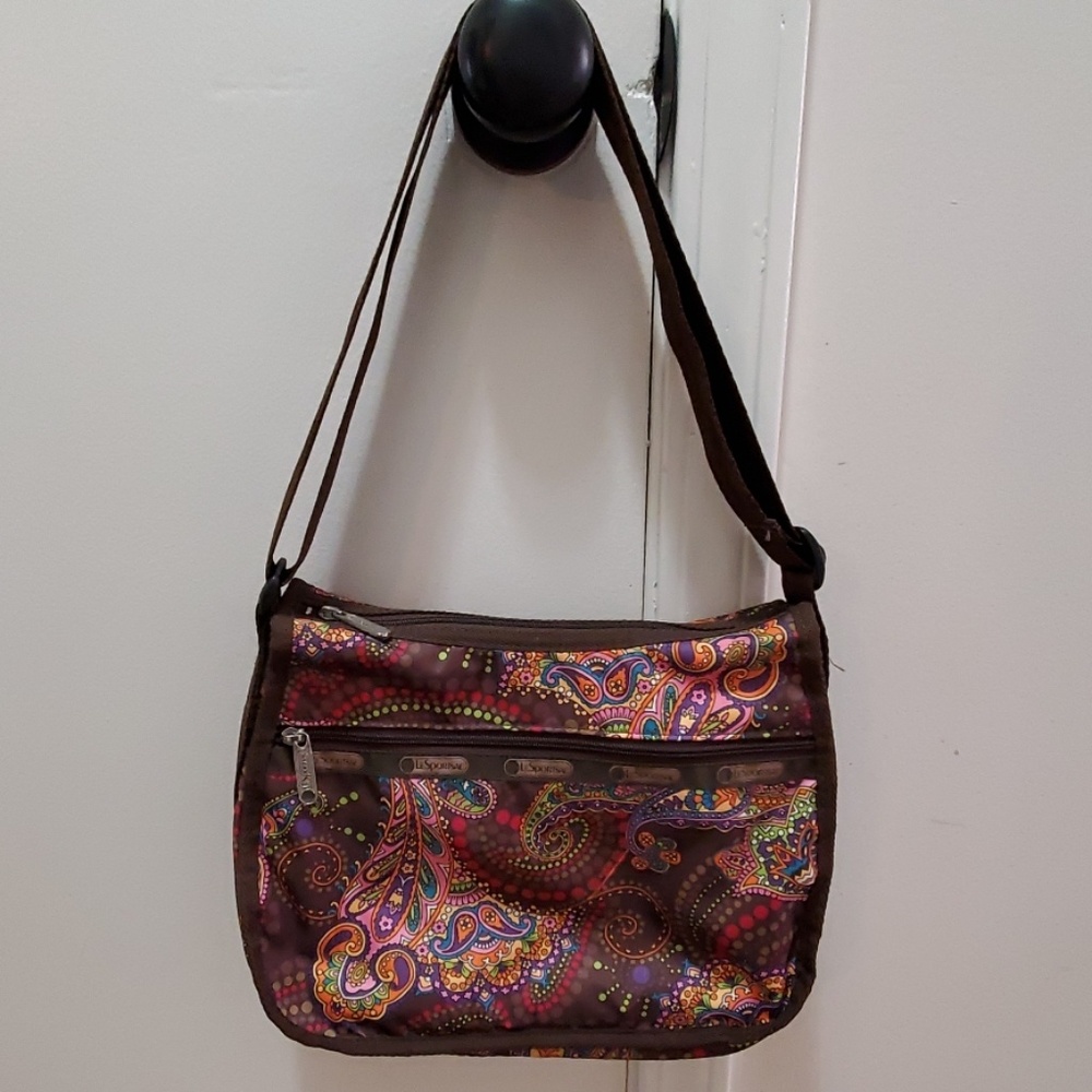 LeSportsac Purse, Brown Paisley